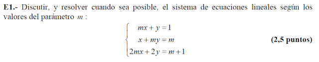 sistemas de ecuaciones con parámetros