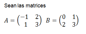 multiplicación de matrices 2x2