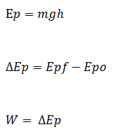 energía potencial gravitatoria fórmulas 