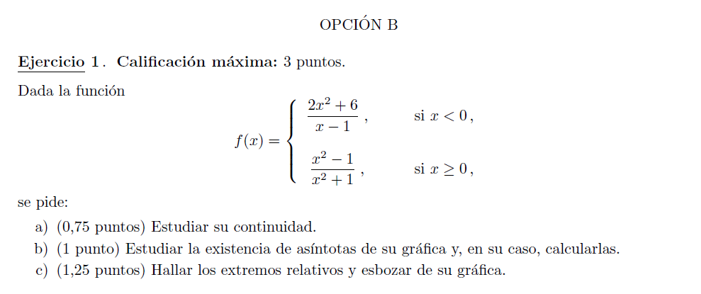 Selectividad PAU Madrid matemáticas modelo 2014 