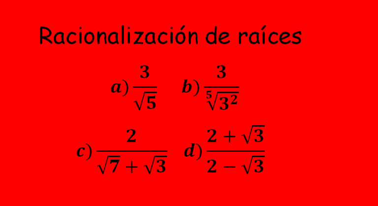 RACIONALIZACIÓN DE RADICALES Ejercicios Resueltos Pdf - Profesor10demates