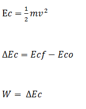 energia cinetica formulas