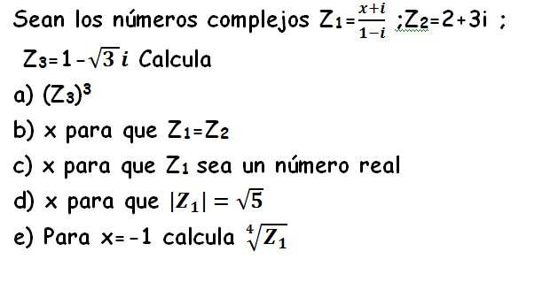 Numero Complejos 1 Bachillerato Ejercicios Resueltos