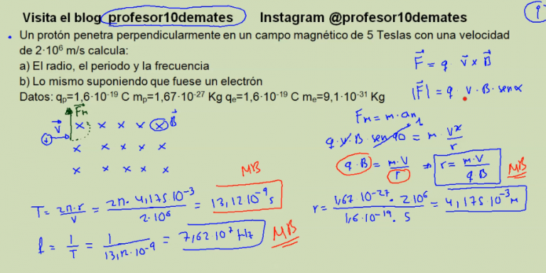 Campo Magnético 2 Bachillerato Ejercicios Resueltos - Profesor10demates