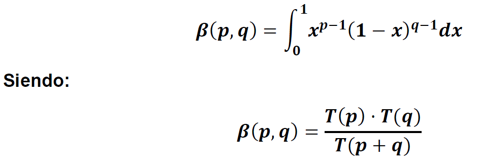 La función Beta o la integral Euleriana de primera especie EJERCICIOS RESUELTOS FORMULA Y EJEMPLOS