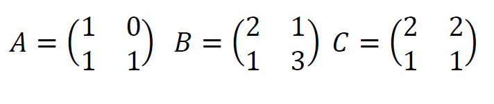 como calcular la inversa dde una matriz 2x2