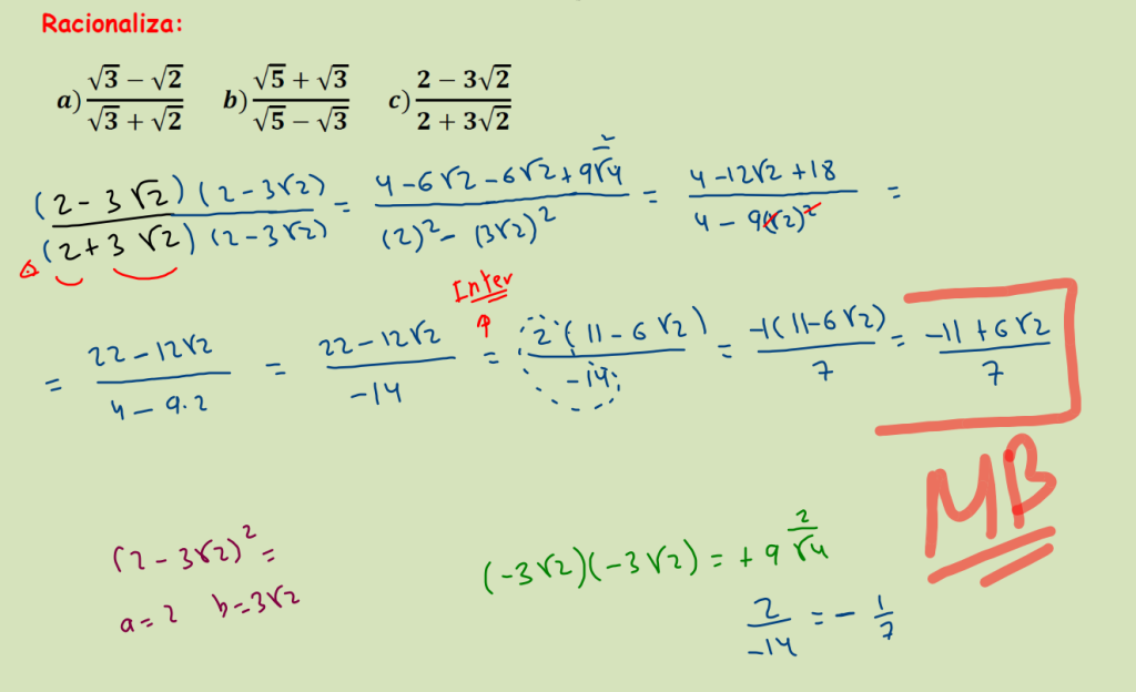 racionalizar 1 bachillerato raices ejercicios resueltos pdf