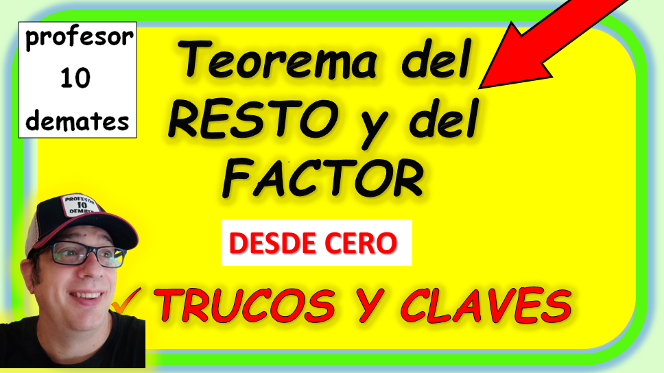 EJERCICIOS TEOREMA DEL RESTO Y FACTOR CON SOLUCION PDF 3 ESO